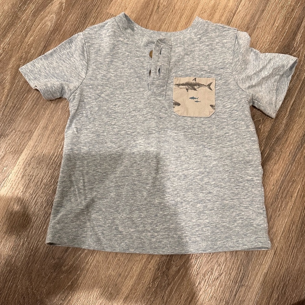 Garanimals Gray T-Shirt with Shark Pocket